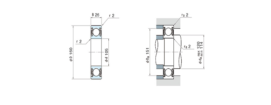 NSK Bearing 6021ZZ &